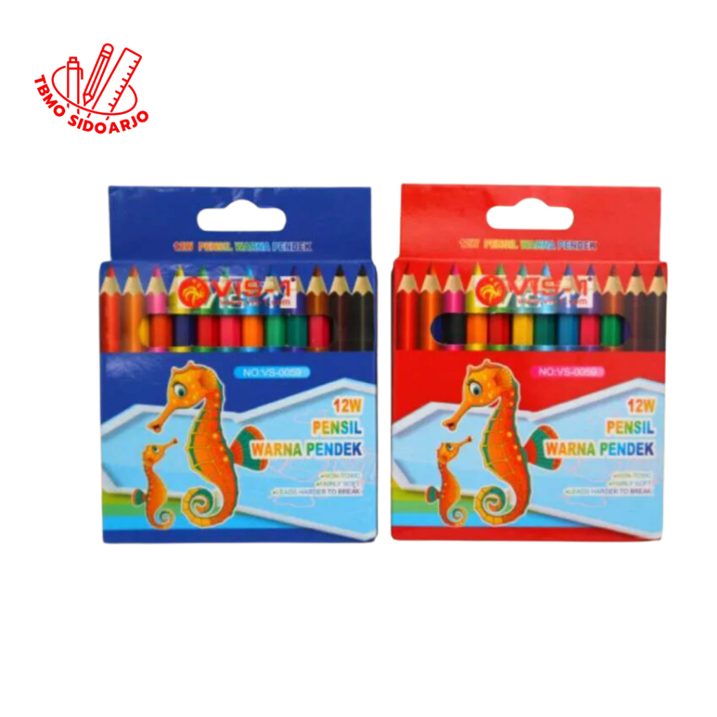 

TBMO Vis-1 Pensil Warna Pendek 12 Warna / Pensil Warna