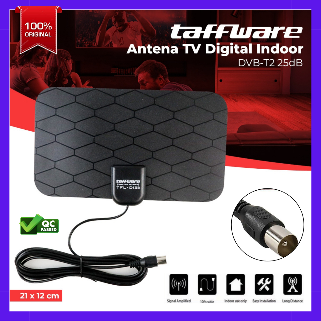 [ COD ] Antena Digital TV LED Tabung Indoor Semua Siaran 2025 UHF Set TopBox 4K HD Gambar Super Jern
