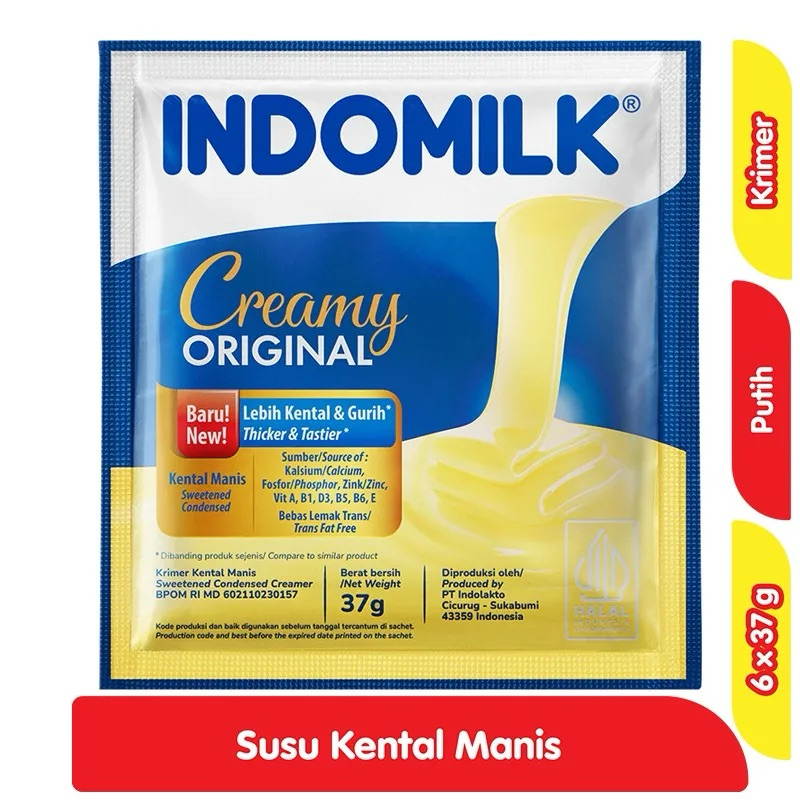 

INDOMILK Creamy Original Kental Manis 1 Renceng isi 6pcs 37gr