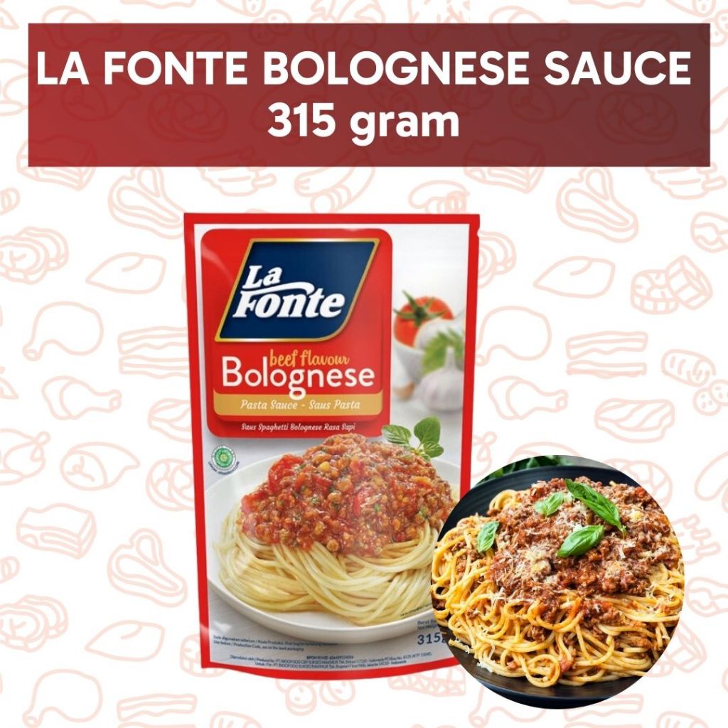 

La Fonte - Saus Pasta BOLOGNESE - 315 gr - BEEF BOLOGNESE
