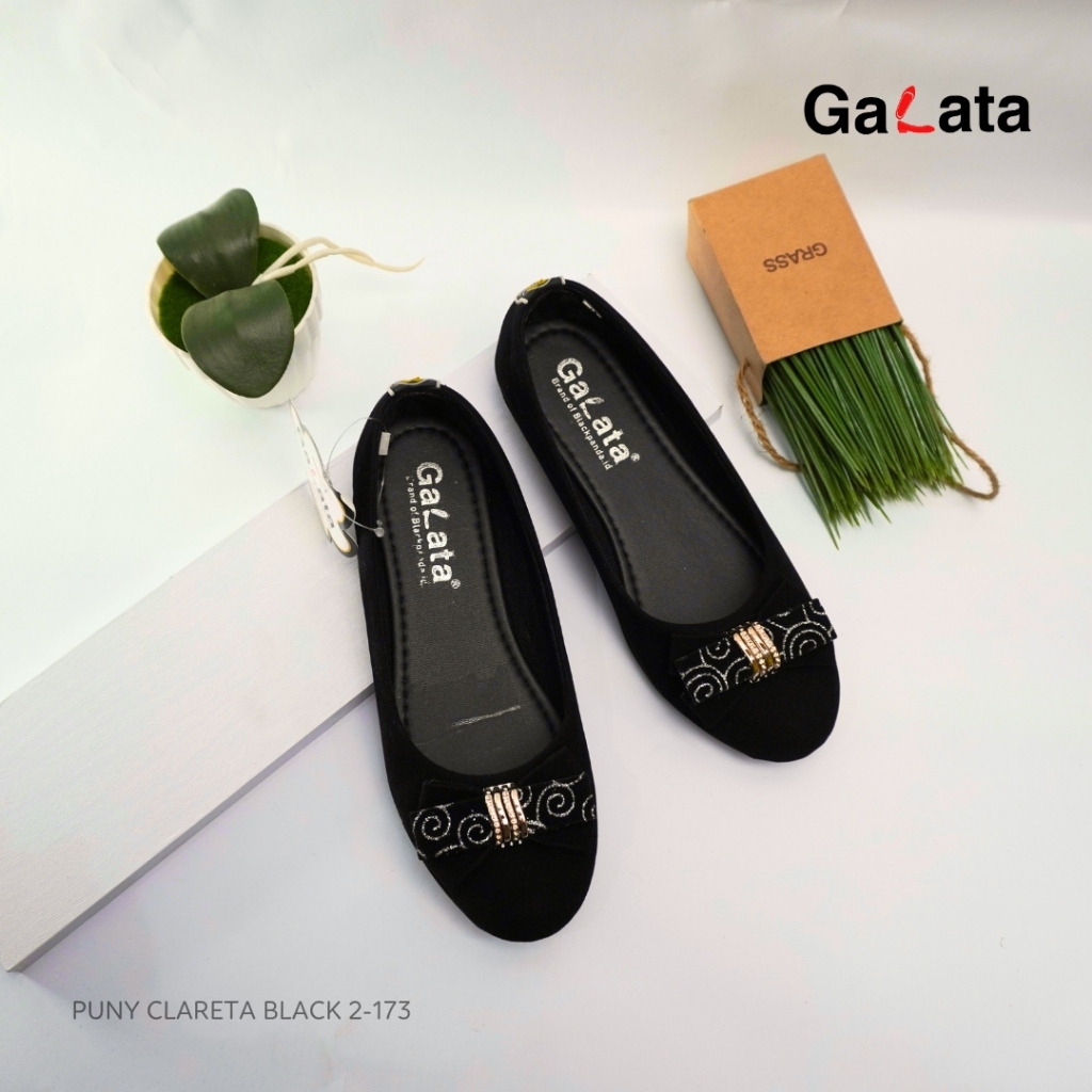 Blackpanda Pyut COD /Black Flatshoes Wanita Hitam Ujung Lancip