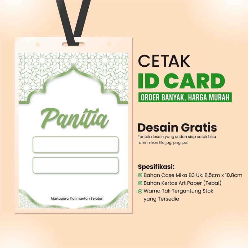 

ID CARD B3 MIKA + TALI, KOMPLIT - GRATIS DESAIN || Kertas Tebal