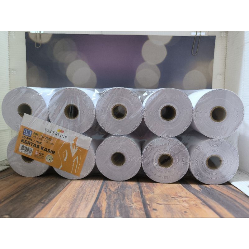 

Kertas Struk kasir HVS paper roll paperline 75x65 per10roll