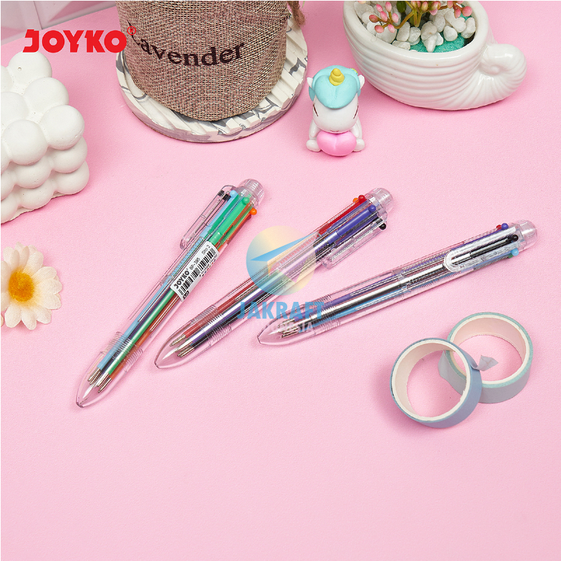 

(1 Pcs) Pulpen Ballpoint Klik JOYKO BP-385 SITO 2 Pen 6 Warna Anti Macet 1.0mm