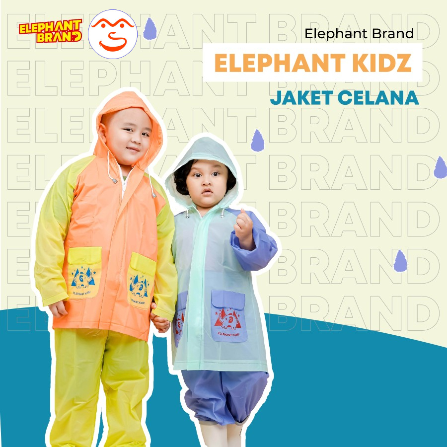 Elephant Brand Jas Hujan Jaket Celana Anak - Elephant Kidz