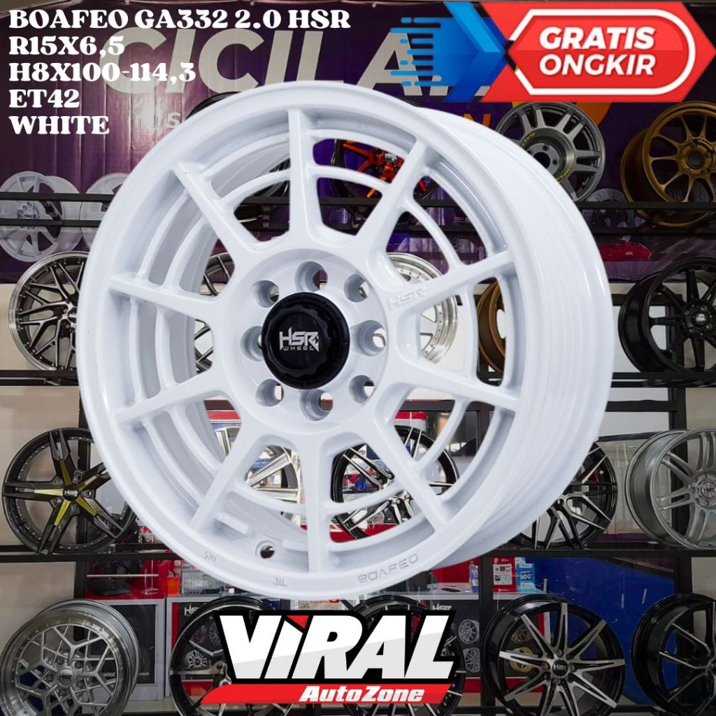 Velg Mobil Racing Ring 15 HSR BOAFEO R15 UNTUK LIVINA PANTHER KIJANG CARENS