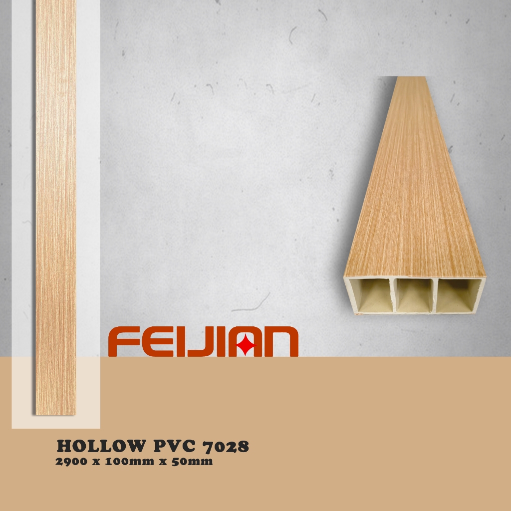 Timber Tube WPC indoor 5x10cm | WPC Hollow Kotak Outdoor | WPC Kisi Penyekat Kotak Outdoor FEIJIAN