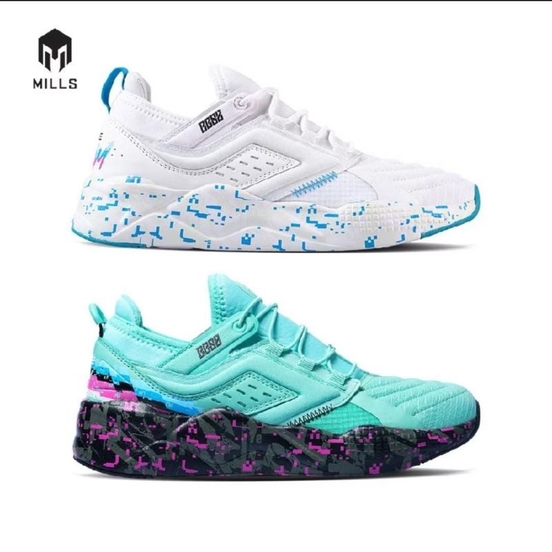 Mills –REVOLT BETA BBS- SPARE MINT- Sepatu lari /Running /Trail Run / Basket /BTS Futsal Football Ca