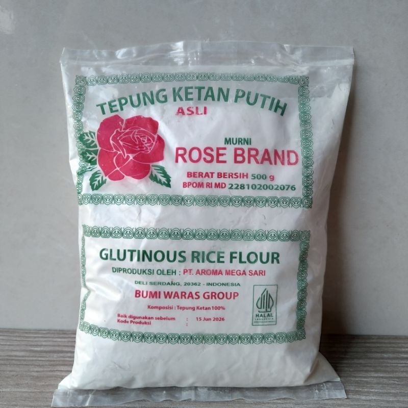 

TEPUNG KETAN PUTIH ROSE BRAND 500GR / TEPUNG PULUT PUTIH