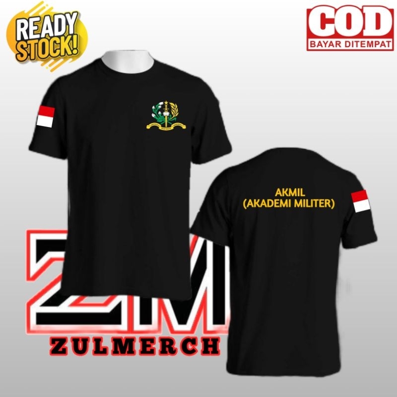 T-shirt tangan pendek pria wanita logo Taruna akmil (akademi milite) /kaos lengan pendek gambar Taru