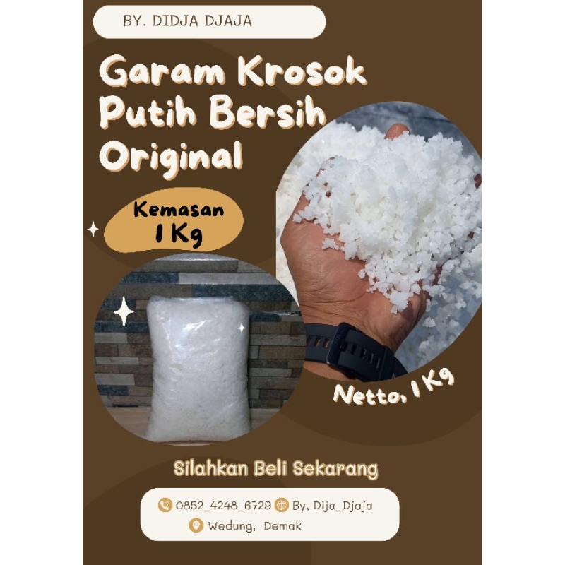 

[BISA COD] GARAM LAUT MURNI ORGANIK NATURAL SEA SALT 1KG