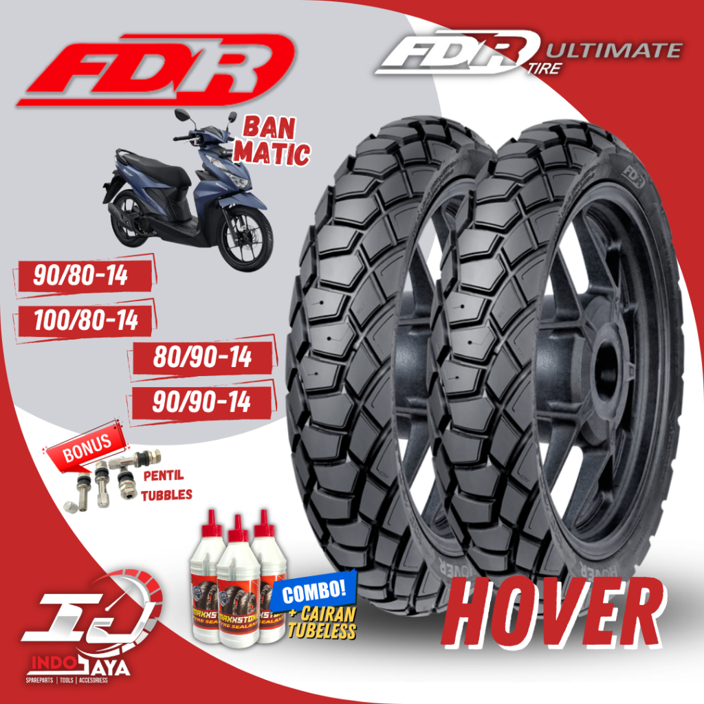 LF [Cod] Ban Luar Tubeless Fdr Hover Ring 14 (80/90-14 - 90/80-14 90/90-14 - 100/80-14 -120/70-14)