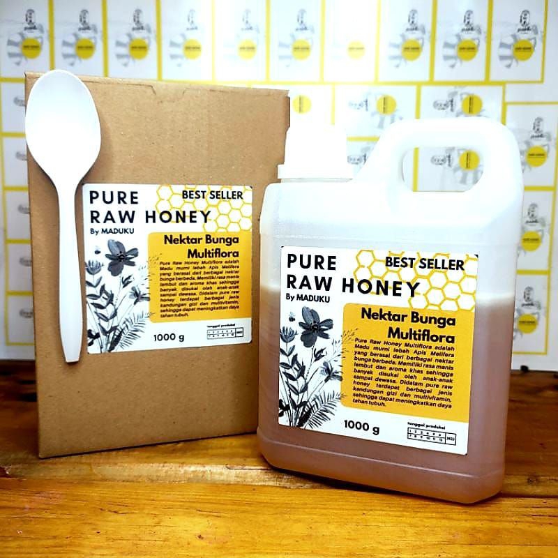 

Madu Murni Nectar Bunga Multiflora Lebah Apis Mellifera (1Kg) Termurah