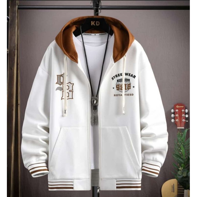 STREETWEAR JAKET ZIPPER HOODIE - Varsity unisex
