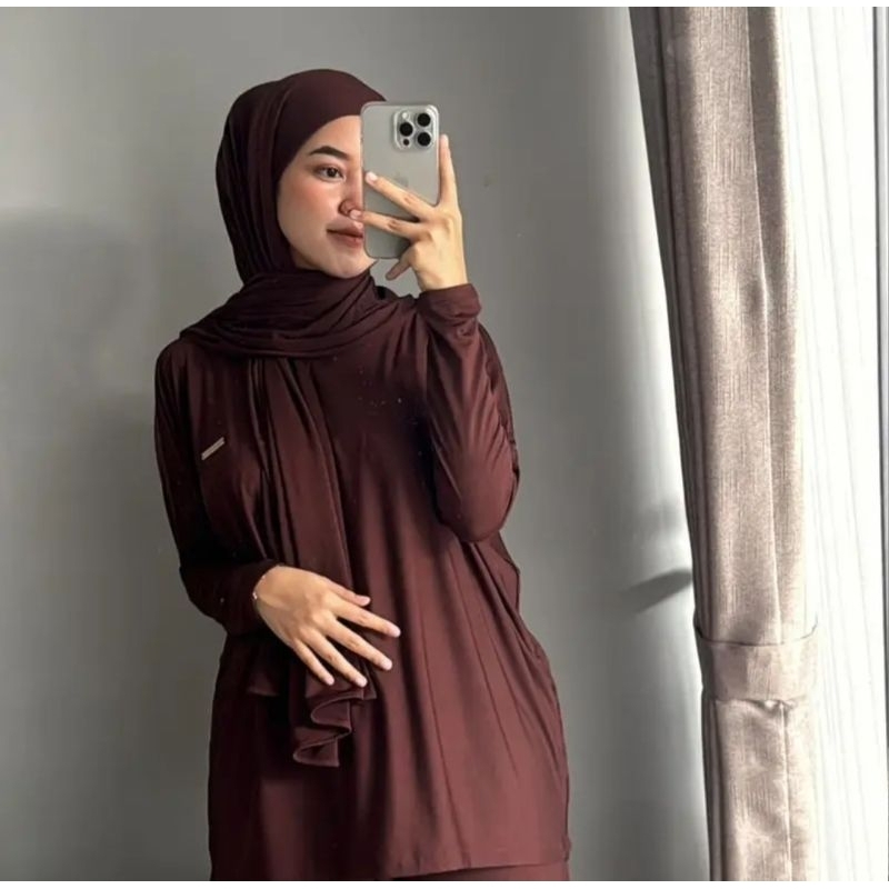 ONE SET NADINE JERSEY PREMIUM BATWING // SETELAN WANITA INARA JUMBO