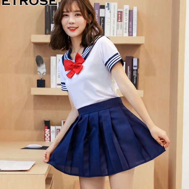 FG2 Wetrose Jepang dan Korea Students School Uniform Suit Uniform JK Seragam Siswa Sailor Suit Seifu