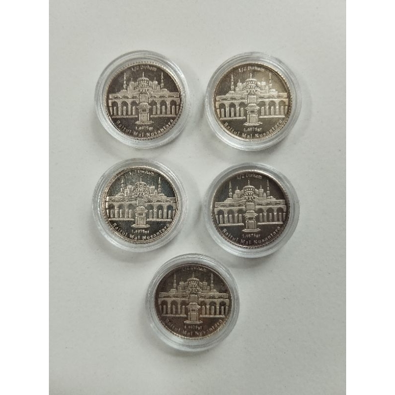 nisfu dirham 1/2 dirham dirham wakala baitulmal nusantara dirham perak