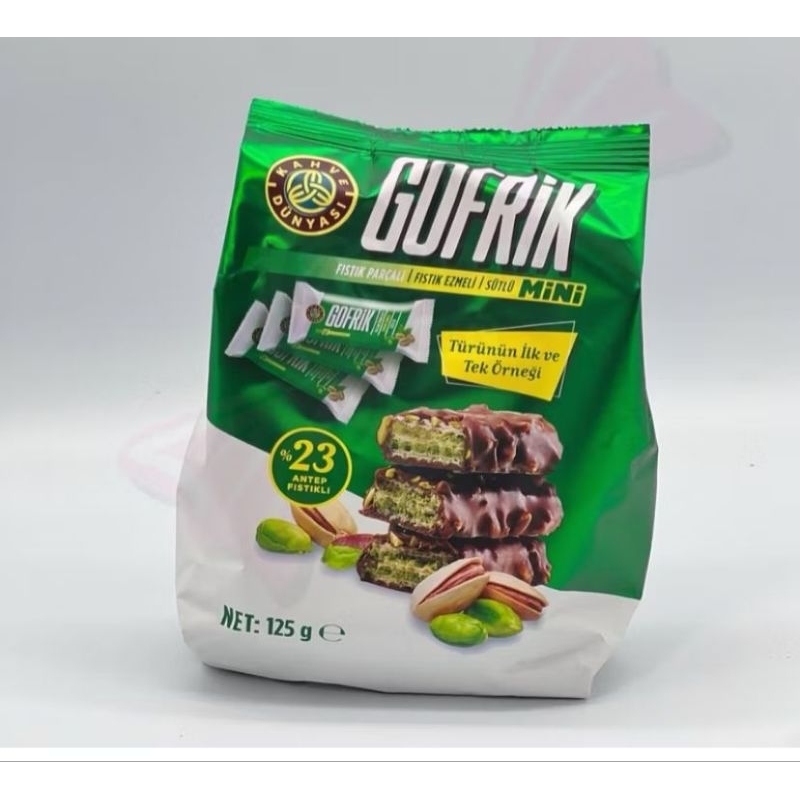 

gofrik 125gram 1 pack isi 10pcs rasa pistachio asli turki