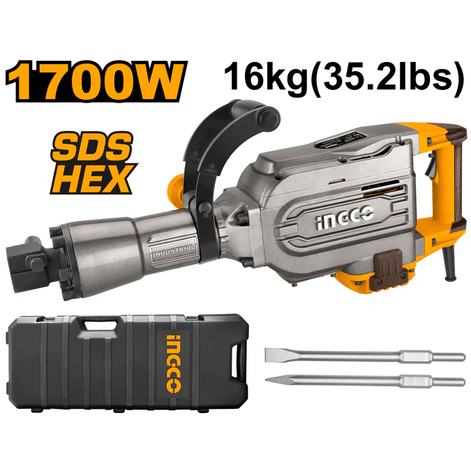 MESIN BOBOK INGCO 16KG / DEMOLITION PH65 / JACK HAMMER INGCO PDB17008 - PDB17008-SE