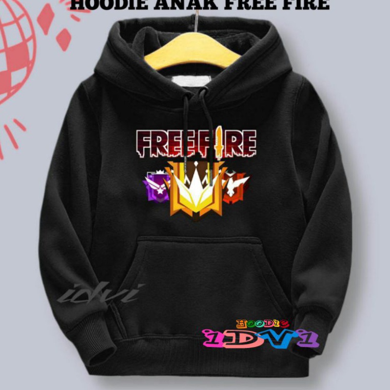 KODE Q87P Hoodie Anak FREE FIRE Laki Laki Usia 213thn Sweater Hodie Anak Cowok FF Terbaru Sweter Jak