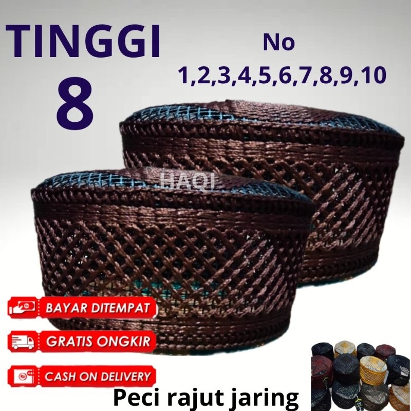KOPIAH/SONGKOK/PECI RAJUT JARING BERKWALITAS TINGGI 8