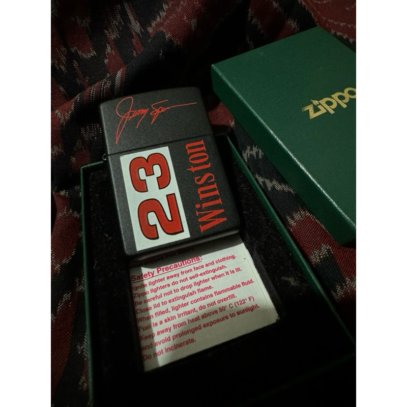 Kolektor Items zippo Jimmy Spencer Winston 23 lighter 1998 Fullset NOS
