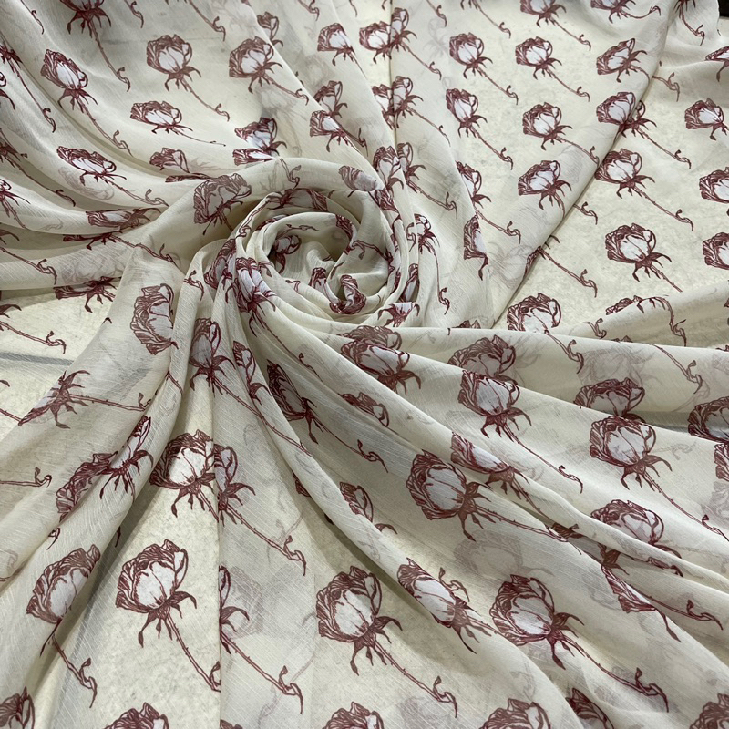 Kain Ceruti motif - Kain Sifon - Kain Ceruty impor - Kain ceruty premium