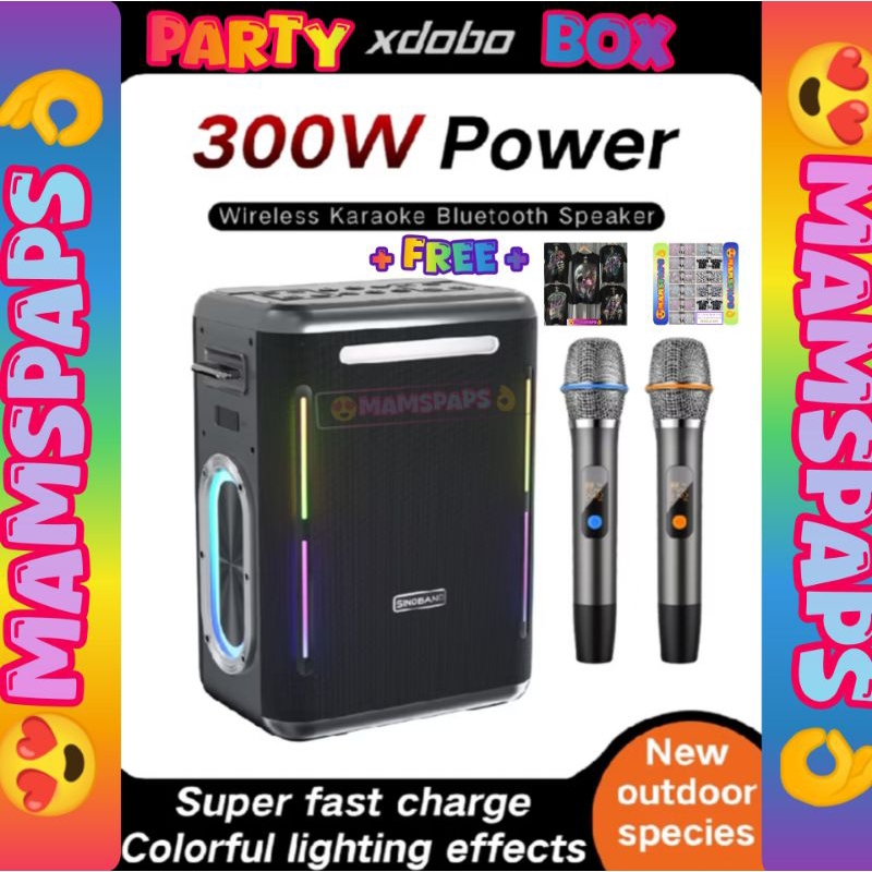 XDOBO PARTY 1981 300W DEEP BASS WITH AMAZING RGB LOGHT SHOW SPEAKER BLUETOOTH 5.3 TWS POWER BANK