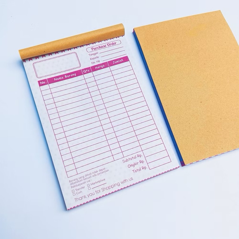 

Nota olshop /Nota 2 ply /Nota murah 1/4 folio murah