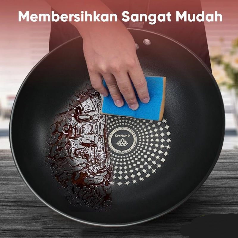 Wajan Diamond Batu Medis 32 Cm