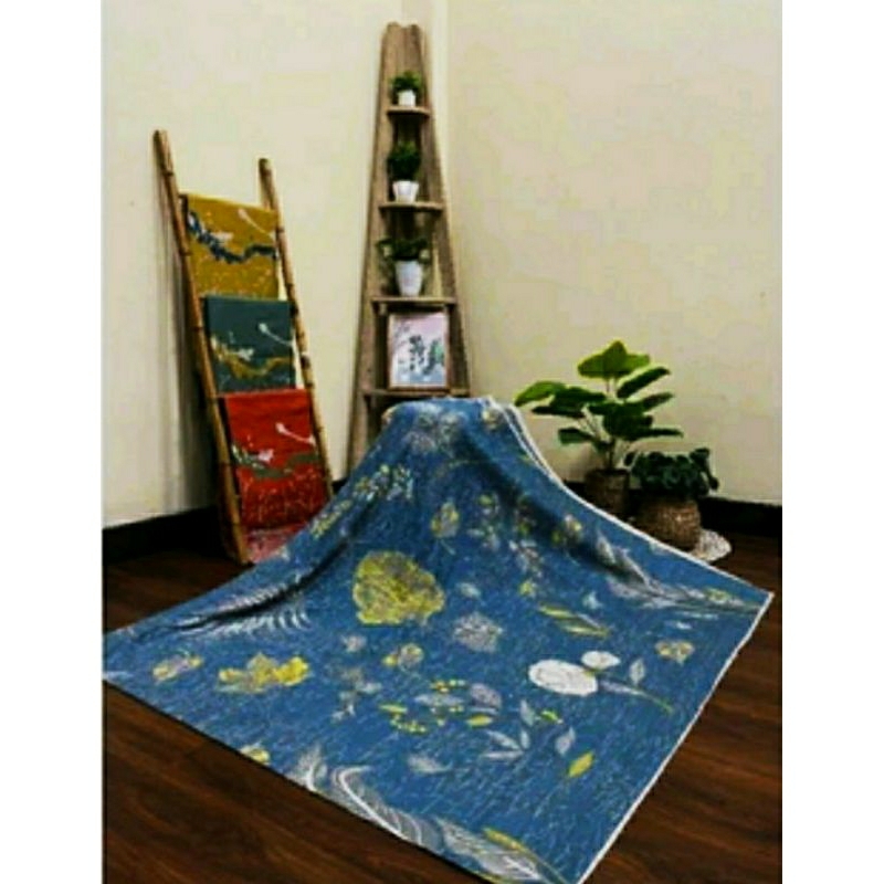 KAIN BATIK LAWEYAN SOLO ALUSAN DAUN ECOPRINT NEW VERSION BIRU