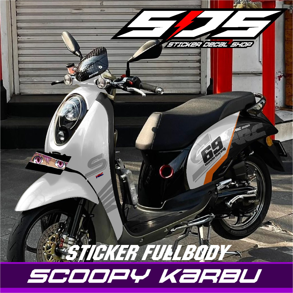 ( COD ) TERBARU Decal Stiker Scoopy full body Dekal Sticker Scoopy Lama / Karbu Desain Racing 69