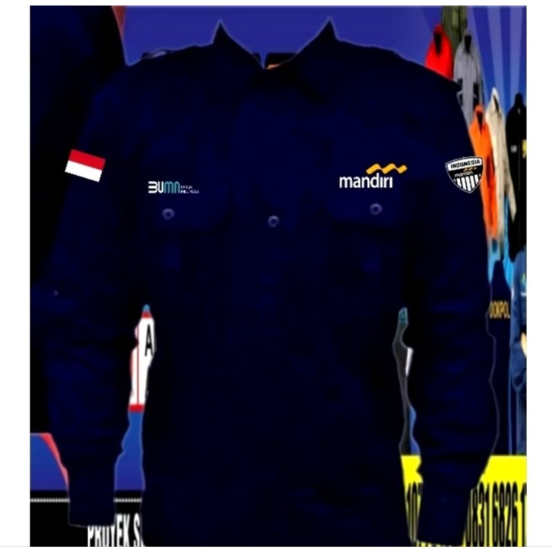 kemeja Bank mandiri baju Bank mandiri seragam bank mandiri Pdh Bank mandiri kemeja kerja bank mandir