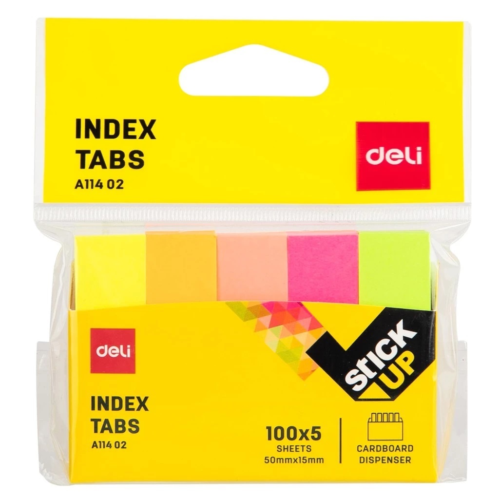

DELI Stick Notes Index Tabs 100 sheets 5 Warna / A 11402