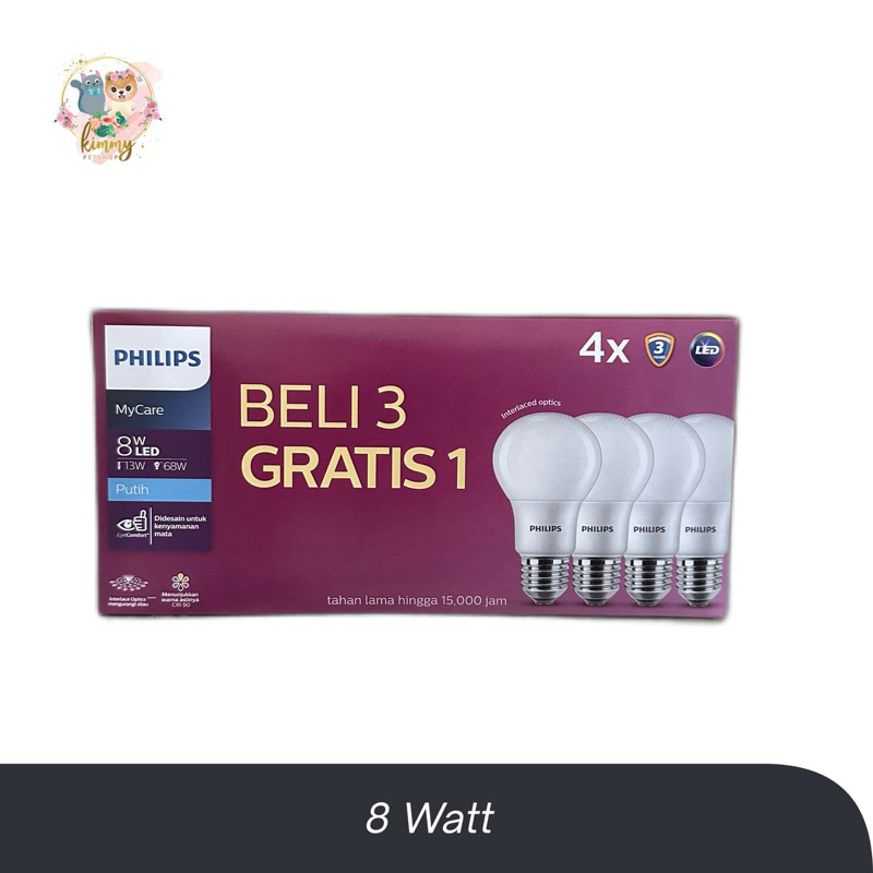 Lampu Philips 8Watt Putih