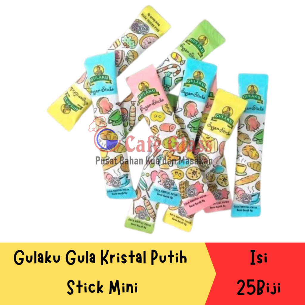 

Gulaku Sugar Sticks / Gula Kristal Stick / Isi -+25Stick