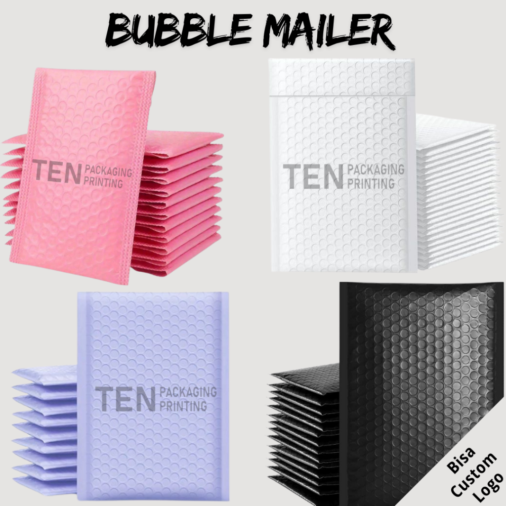 

(INSTANT/SAMEDAY) Bubblemailer Premium Putih Hitam Ungu Pink | POLYBUBBLE AMPLOP Bubblemailer PACKING OLSHOP Murah