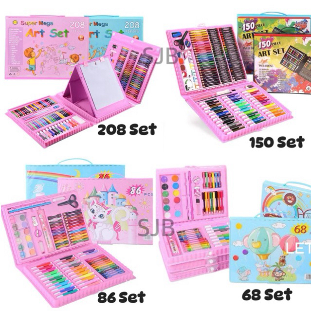 

[ SJB ] ART SET 208 Pensil Warna Crayon Set 150pcs Crayon 68 set / Crayon Mewarnai 150 Warna Anak Hadiah anak Kado anak crayon 42 mewarnai