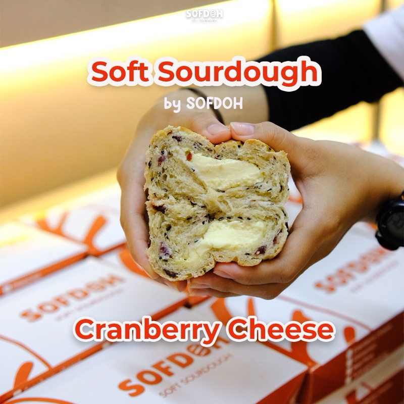 

Soft Sourdough Cranberry Cheese by SOFDOH. Less gluten, egg free, cocok untuk diet.