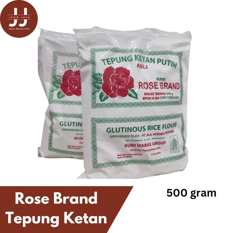 

[Jago Jaya] ROSEBRAND Tepung Ketan 500 gram - Glutinuous Rice Flour - Tepung Ketan Asli