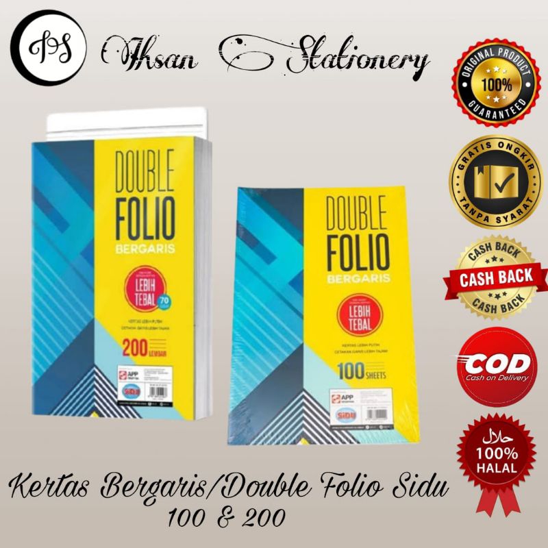 

Kertas Bergaris/Double Folio Kiky & Sidu Isi 100 & 200