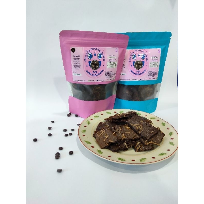 

D'CA Chocolate Brownise Cookise Nyoklat Renyah Dimulut Kemasan 100gr