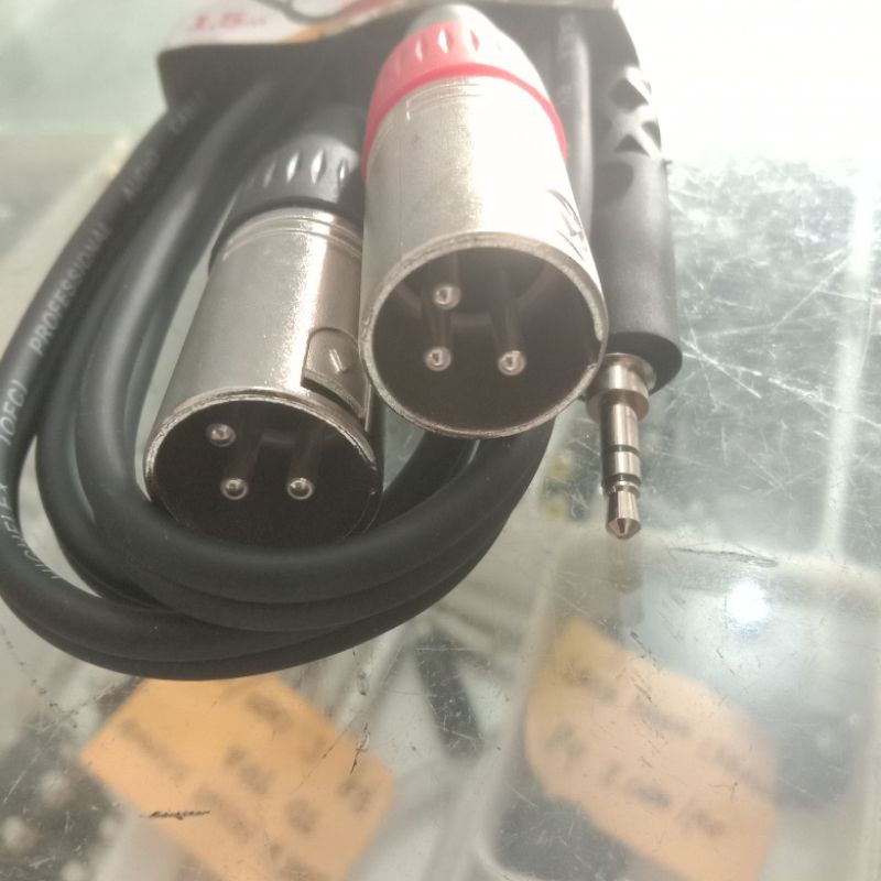 kabel Jack mini/hp/tv to Jack Canon / linkon / kabel tv ke mixer audio /converter Jack hp to canon