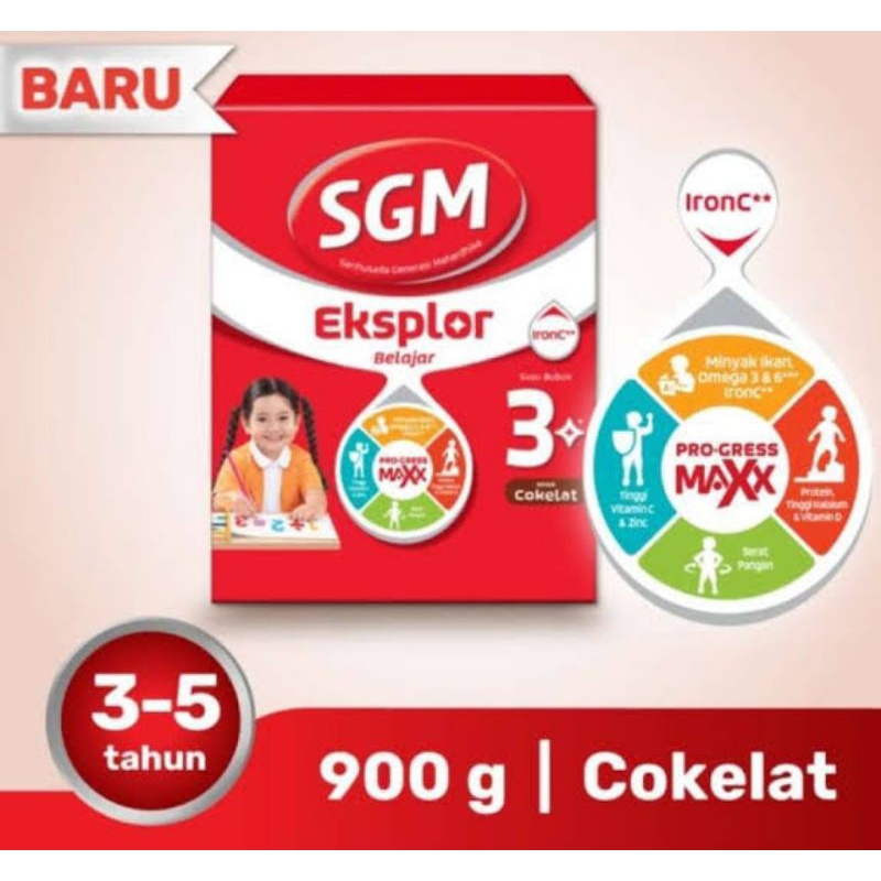 

SGM Eksplor 3+ dengan ironC Susu Pertumbuhan Rasa Cokelat | Vanila | Madu 900g