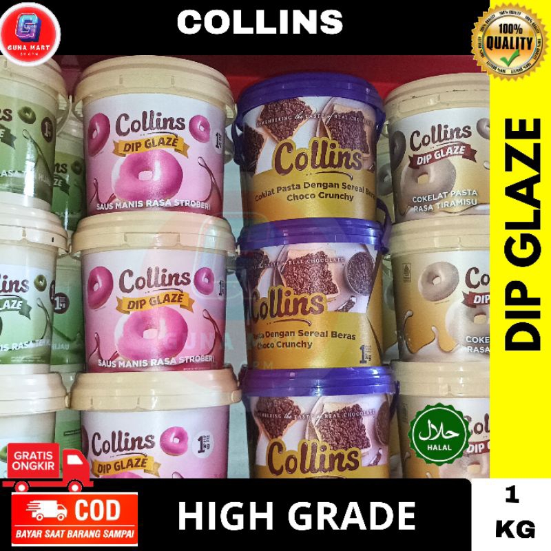 

Collins Dip Glaze 1kg All Varian / Topping Pasta Coklat Donat Pisang -