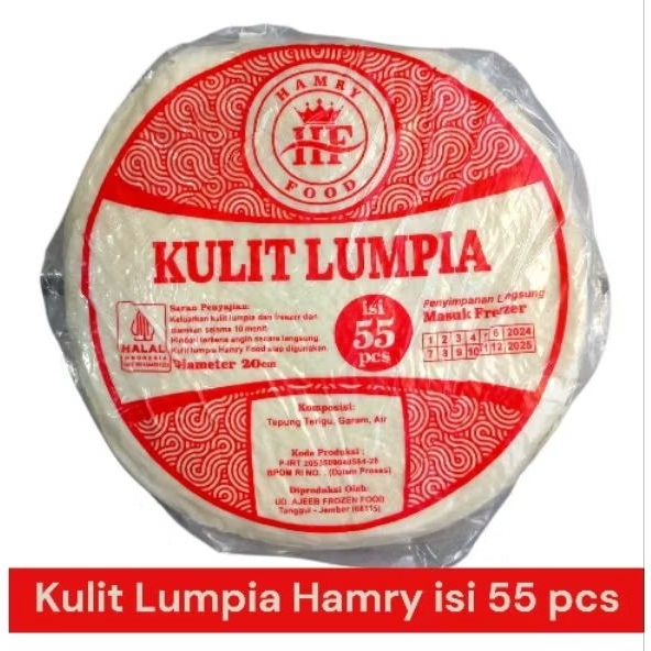 

kulit lumpia hamry food isi 55 pcs size 20 cm