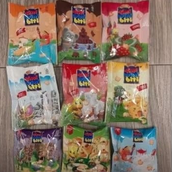 

Tini Wini Biti biskuit jadul anak STROBERI/ COKLAT/ JAGUNG/SUSU/SATE/PIZZA/ASIN/KEJU 30gr