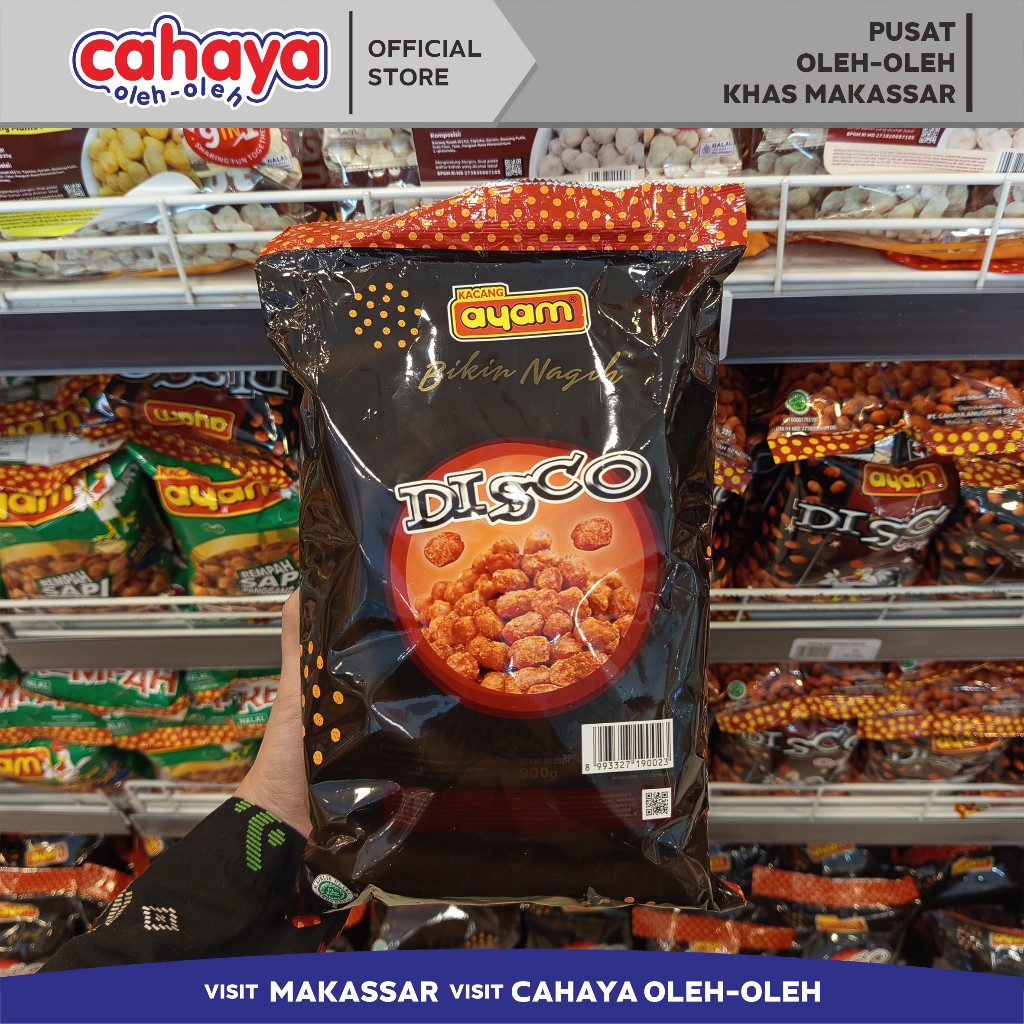 

Kacang Disco Ayam / Kacang Disko Makassar Cahaya Oleh Oleh Khas Makassar 900gr