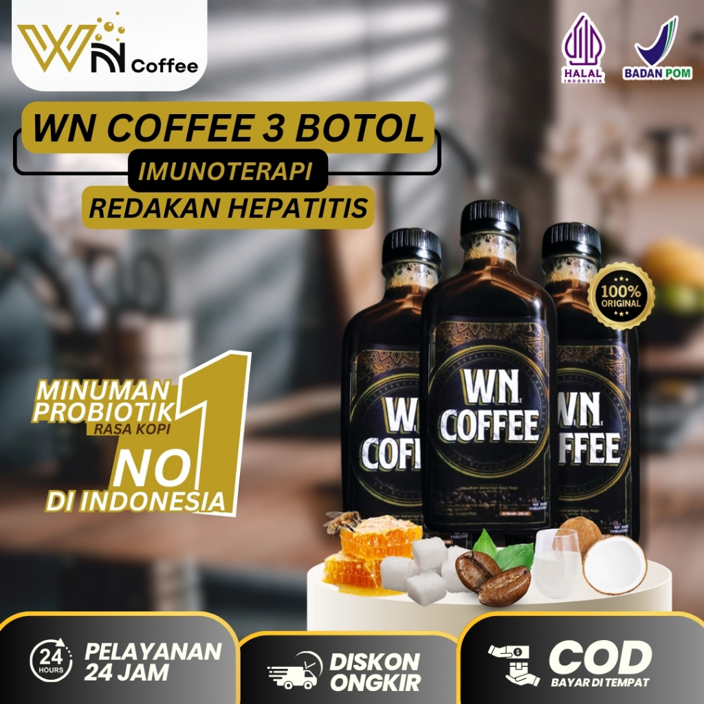 

Tidur Nyenyak, Imunitas Kuat, Hepatitis Minggat Hanya dengan Secangkir WN Coffee Paket 3 Botol