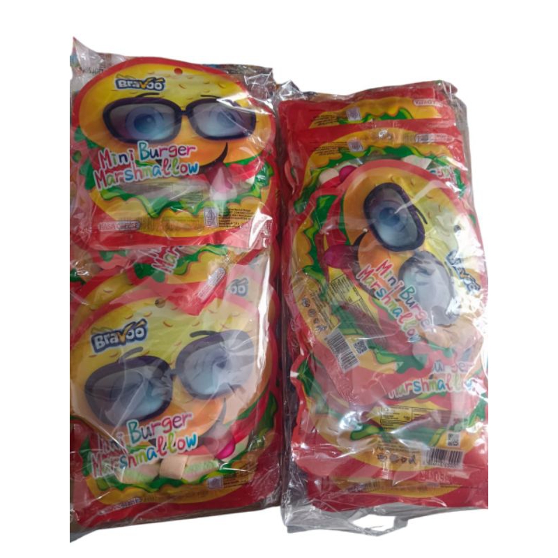 

BRAVO mini burger marshmallowisi 10 bungkus